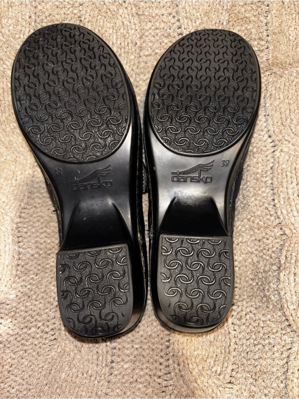 Dansko Tamara Black Leather Mary Jane Comfort Clogs EU 38 Nurse Shoes - Picture 8 of 8